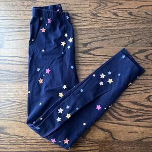 🍭6/$30 Gap Kid's Girl's Organic Cotton Navy Blue Star Leggings - Large (10)